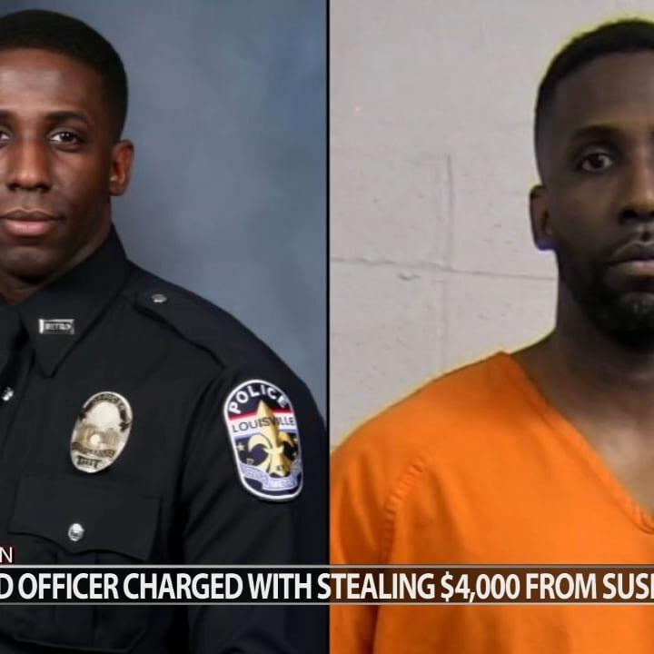 Louisville police officer charged with stealing $4,000 from suspect being booked into jail